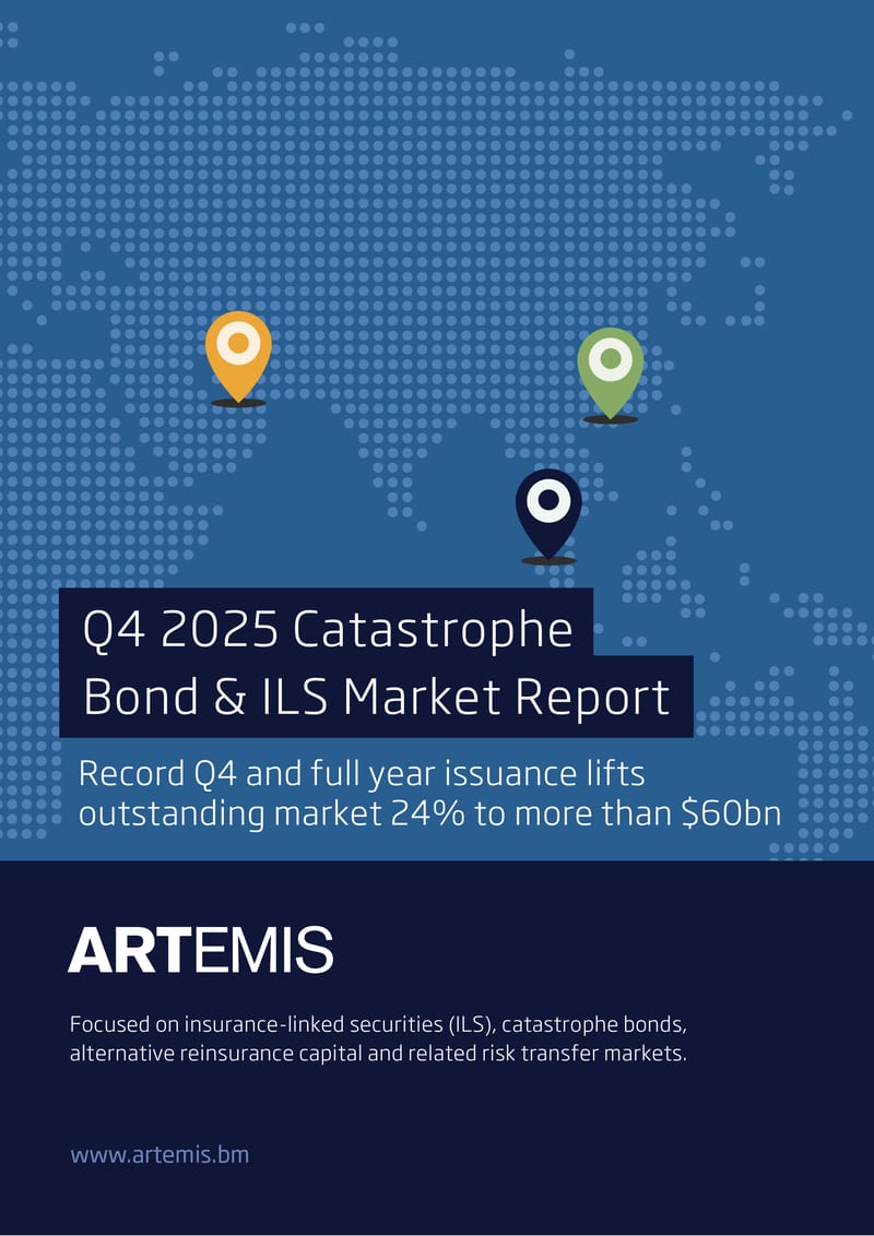 Artemis Q4 2025 Catastrophe Bond and ILS Market Report cover