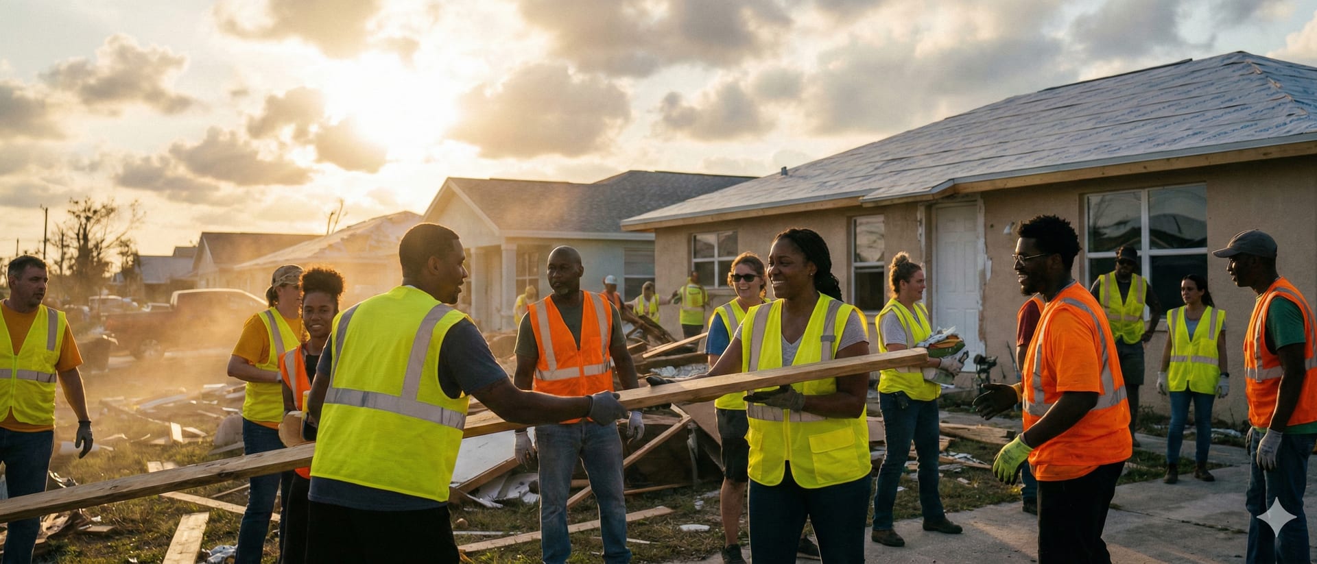 Community rebuilding after a natural disaster